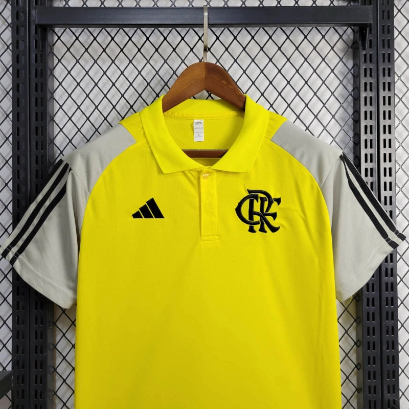 Camisa Polo Amarela Torcedor Flamengo 24/25