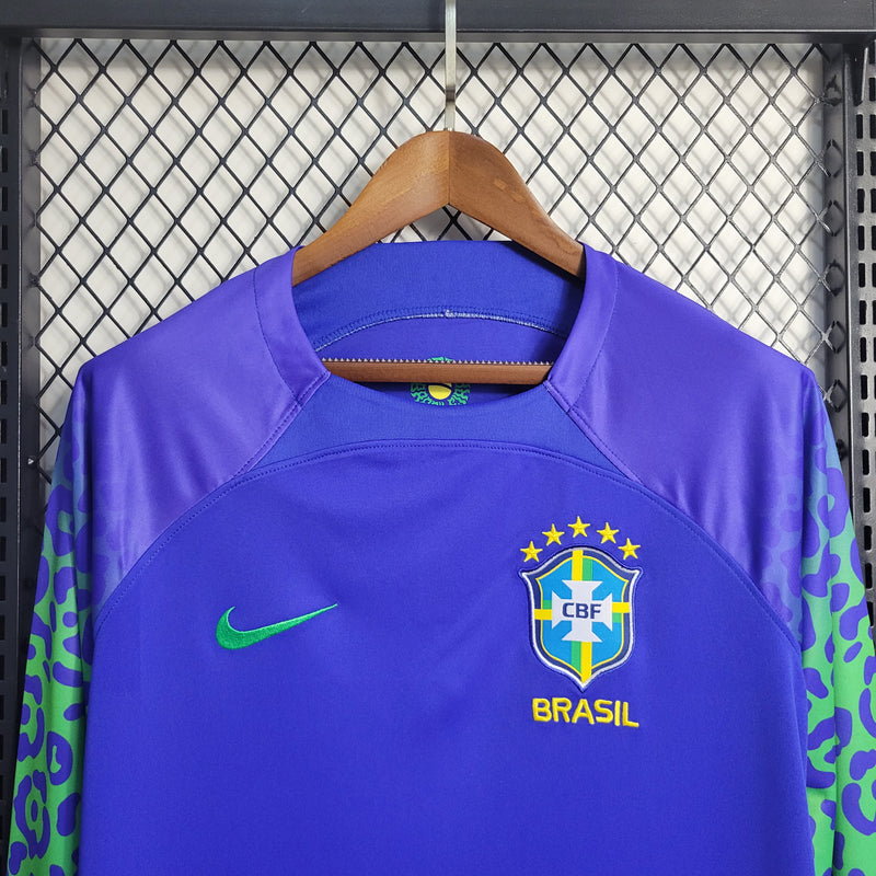 Camisa Manga Longa Brasil Away Copa do Mundo 2022