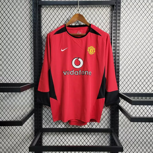 Camisa Retrô Manga Longa Manchester United Home 2003/04