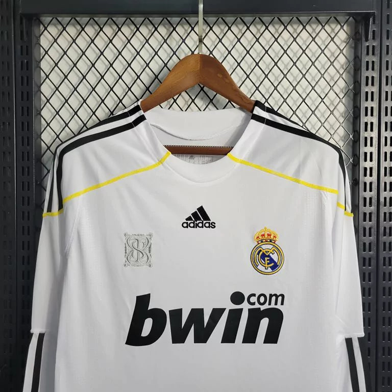 Camisa Retrô Manga Longa Real Madrid Home 2009/10