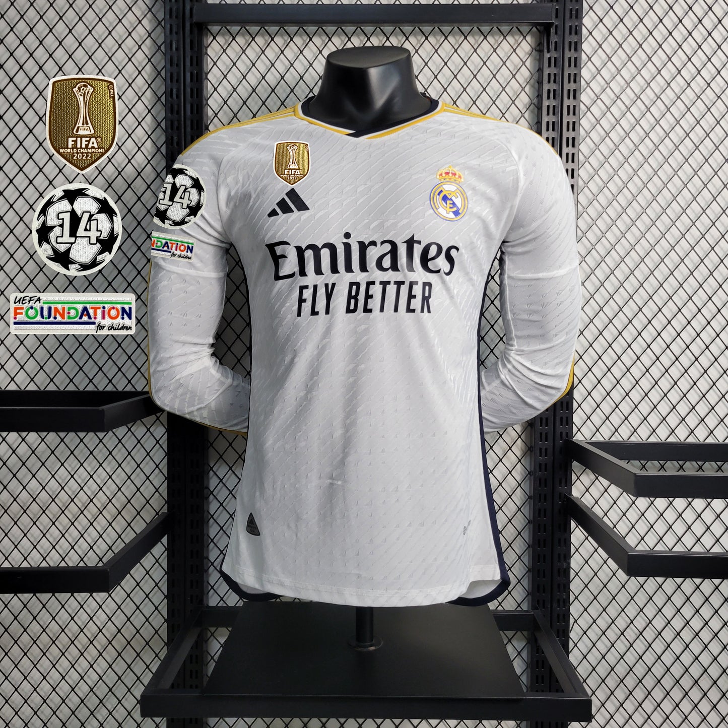 Camisa Jogador Manga Longa Real Madrid Home c/ Patch 23/24