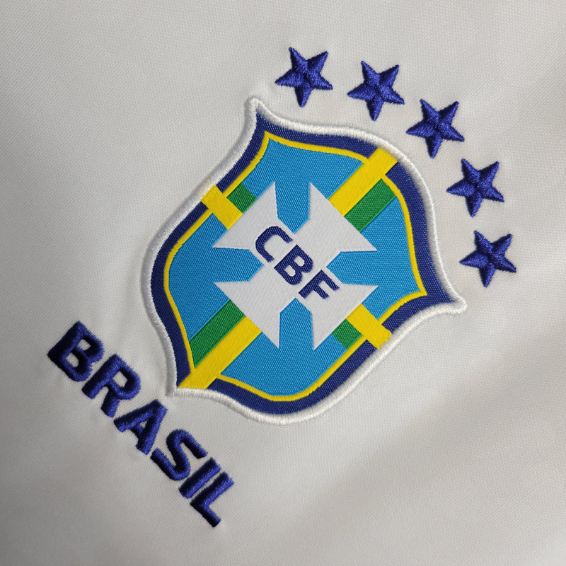 Camisa Torcedor Brasil Conceito Branca Copa do Mundo 2022