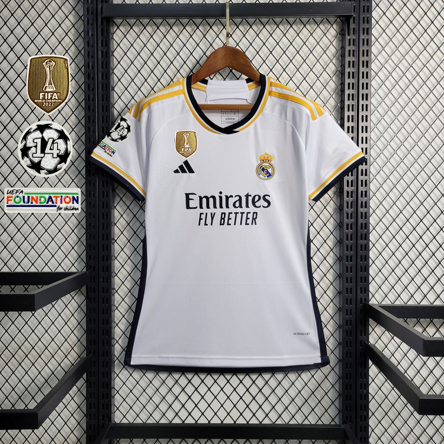 Camisa Torcedor Real Madrid Home c/ Patch Feminina 23/24