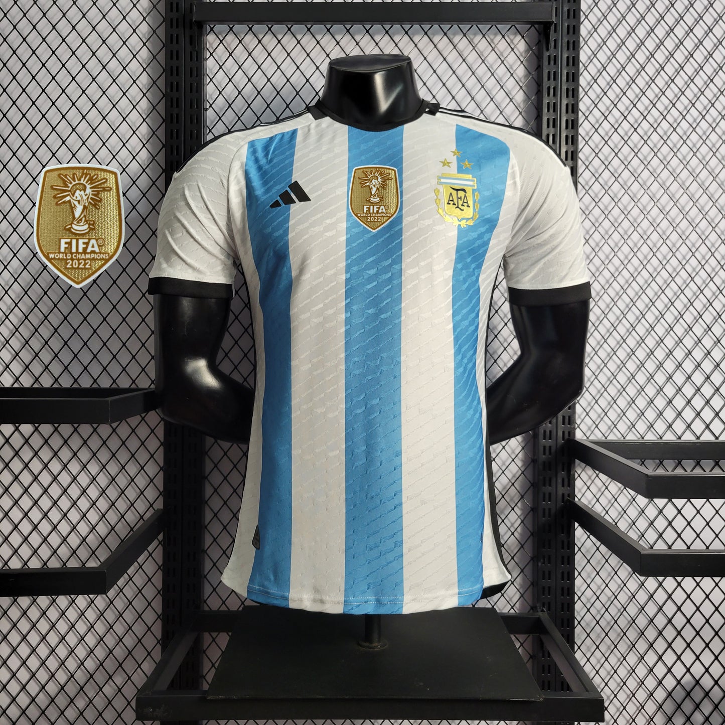 Camisa Jogador Argentina Home Copa do Mundo 2022 c/ Patch