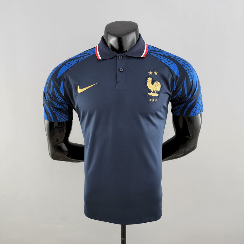 Camisa Polo França Azul Escuro 2022