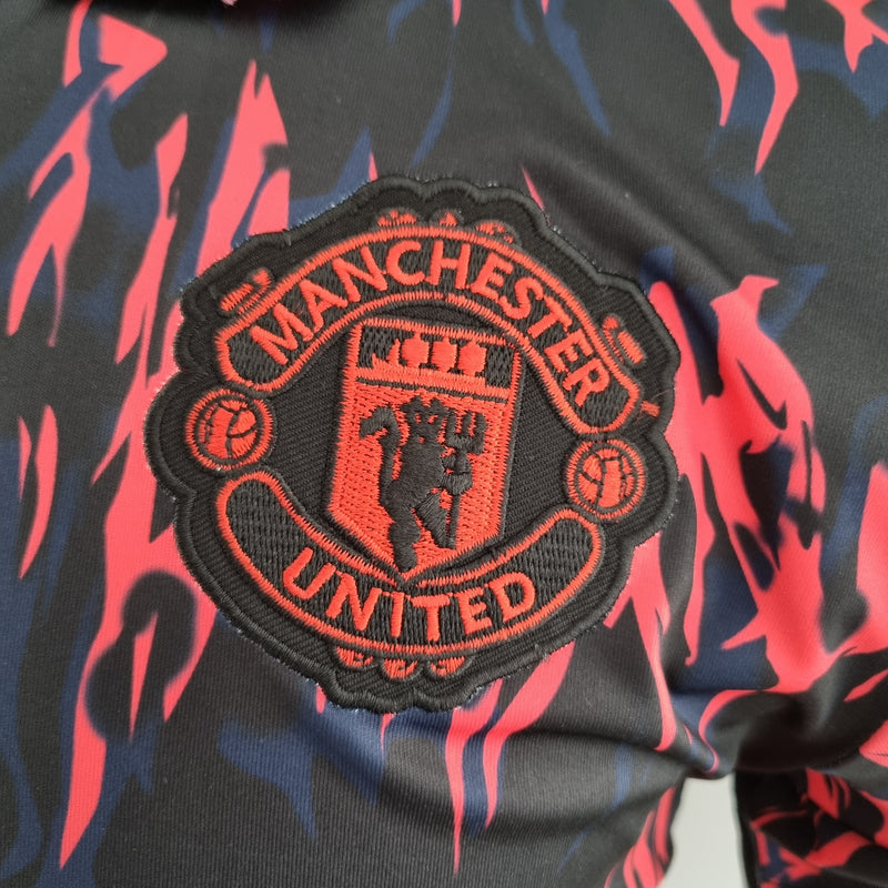 Camisa Polo Manchester United Flame 21/22
