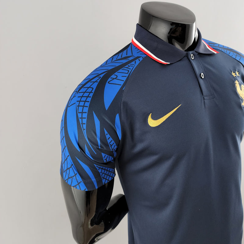 Camisa Polo França Azul Escuro 2022