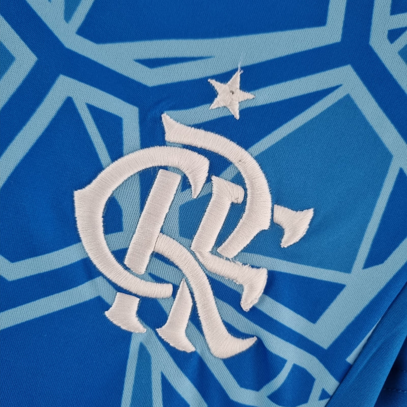 Camisa Torcedor Flamengo Goleiro Azul Feminina 22/23